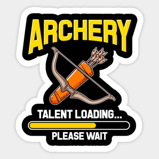 Archery Talent Loading Archer Sticker